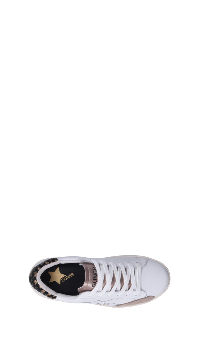 SUN68 Sneaker donna bianca in pelle
