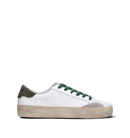 SUN68 Sneaker uomo bianca in pelle