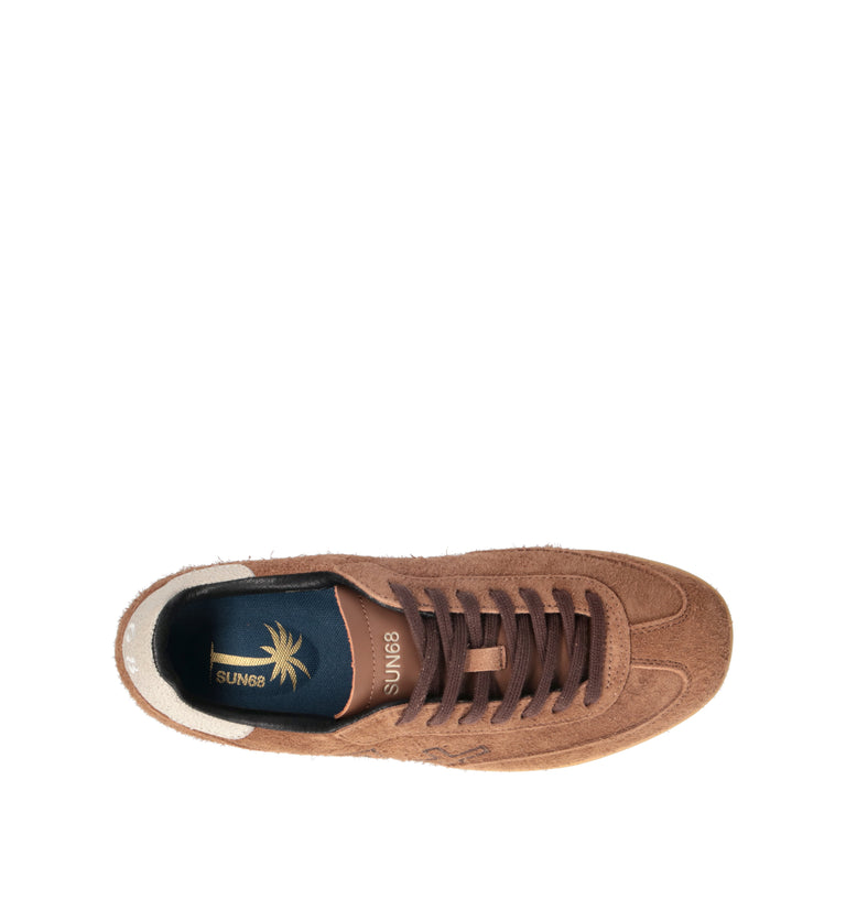 SUN68 Sneaker uomo cognac in suede