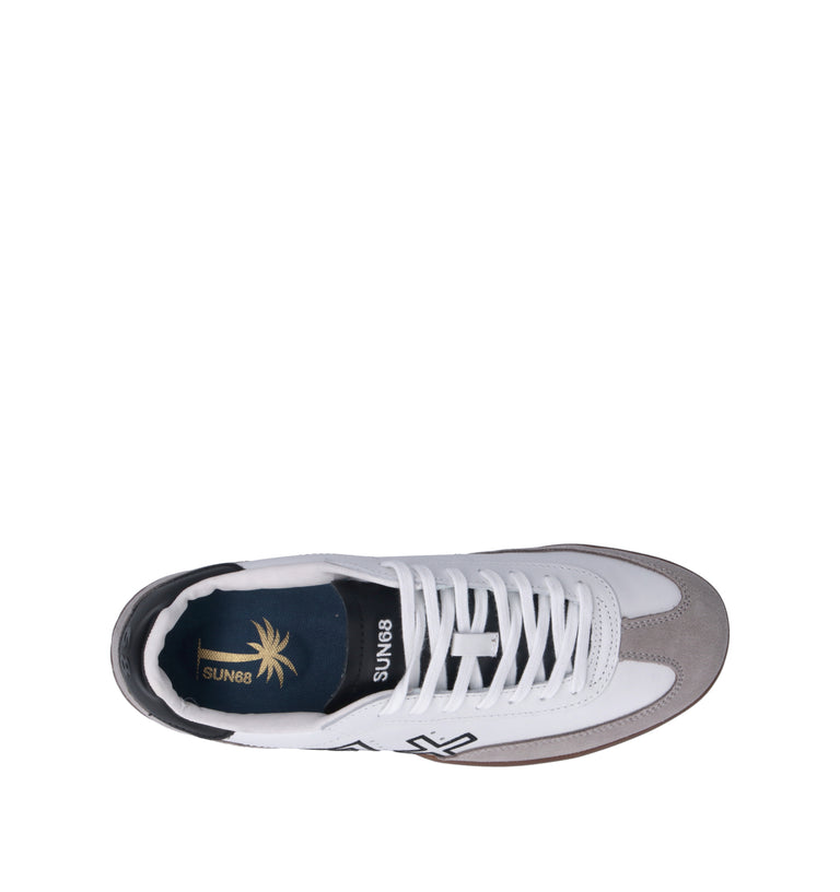 SUN68 Sneaker uomo bianca in pelle