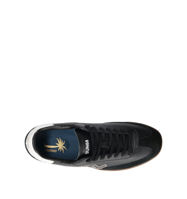 SUN68 Sneaker uomo nera in pelle