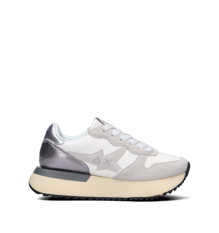 SUN68 Sneaker donna bianca/argento