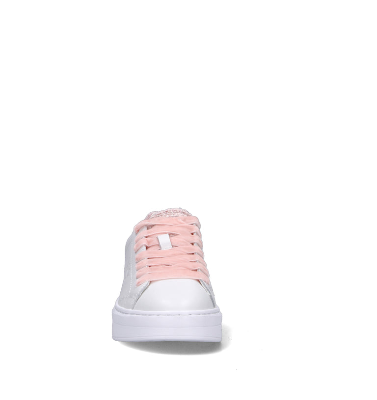 SUN68 Sneaker donna bianca/rosa in pelle