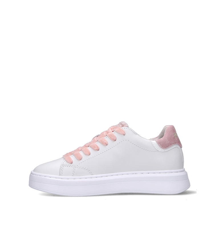 SUN68 Sneaker donna bianca/rosa in pelle