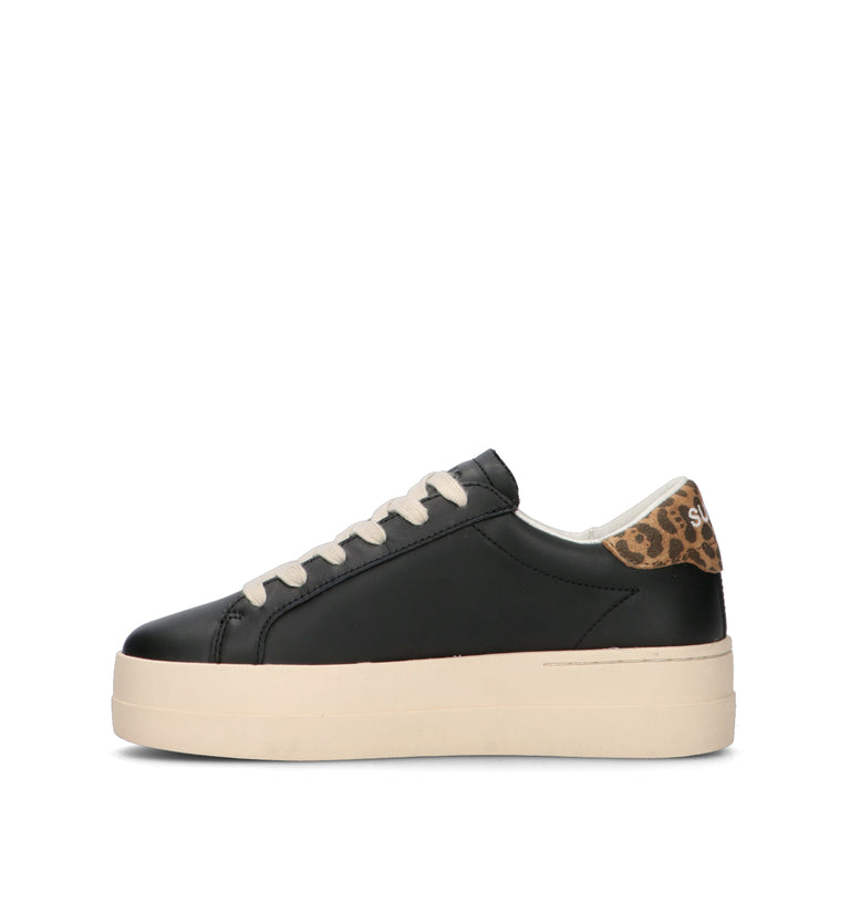 SUN68 Sneaker donna nera in pelle