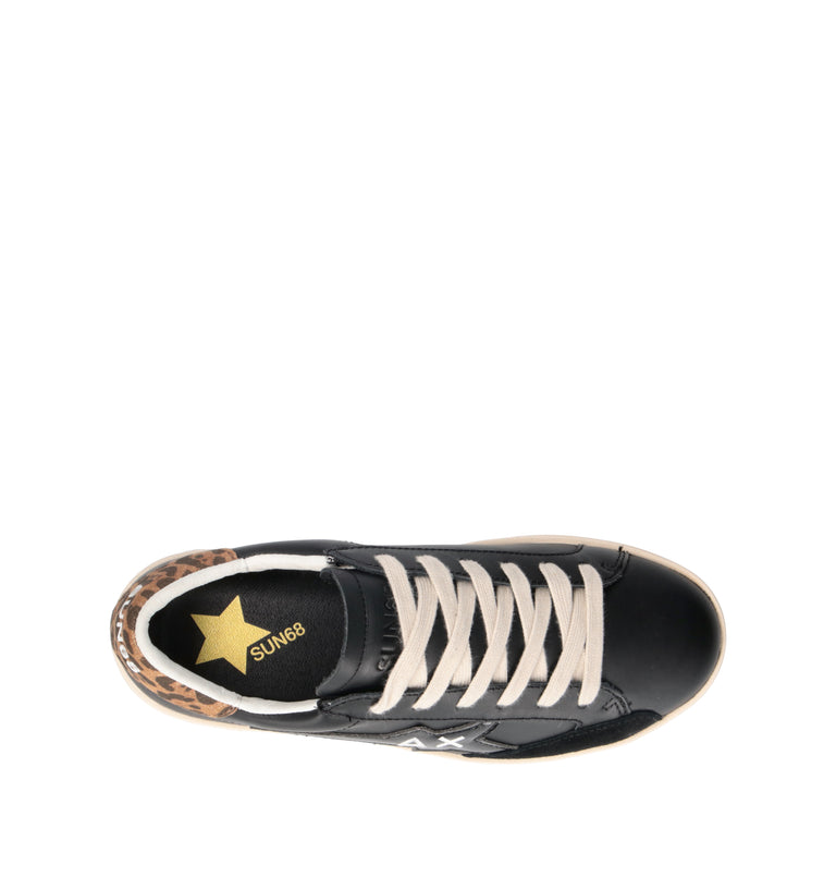 SUN68 Sneaker donna nera in pelle