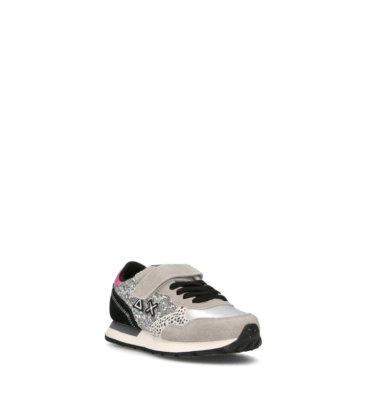 SUN68 Sneaker bimba argento