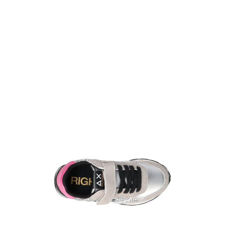SUN68 Sneaker bimba argento