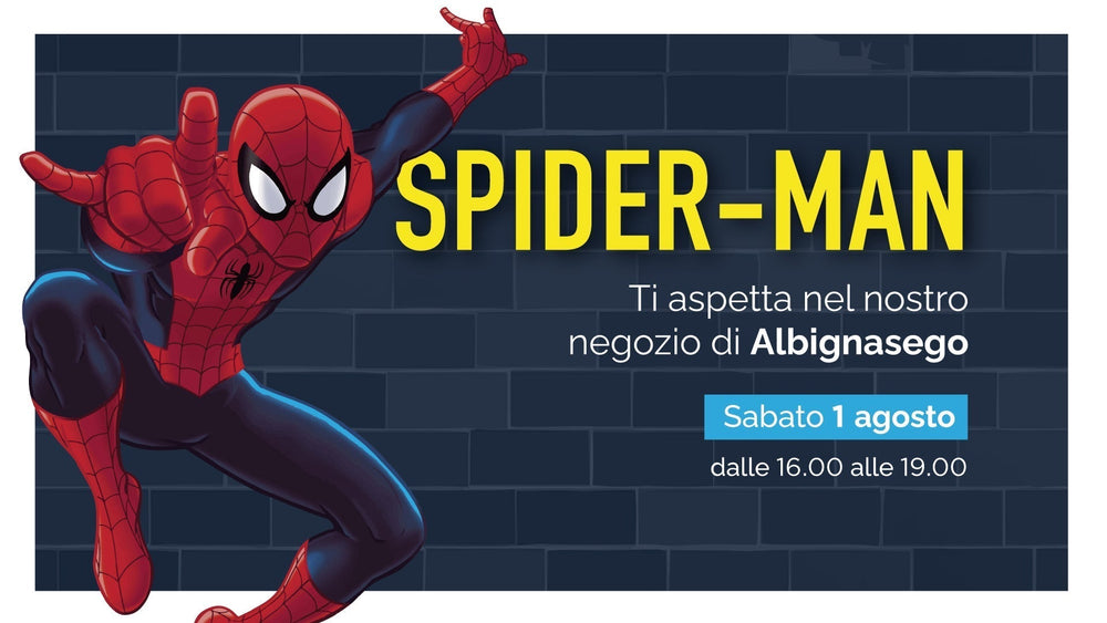 Spiderman in negozio