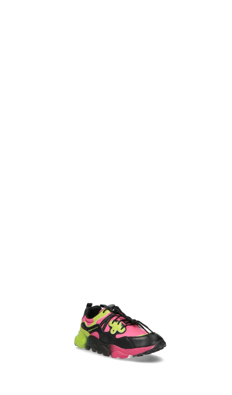 FLOWER MOUNTAIN by Naturino Sneaker bimba rosa/nera/verde