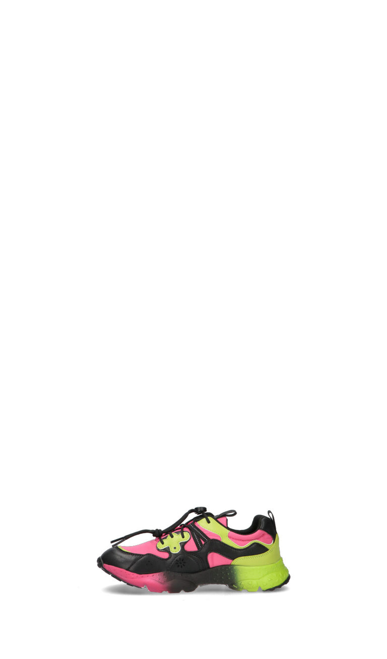 FLOWER MOUNTAIN by Naturino Sneaker bimba rosa/nera/verde