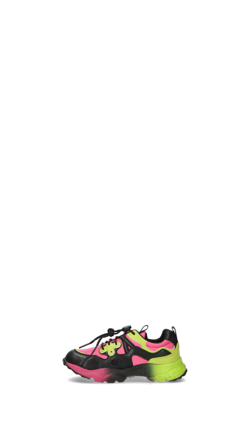 FLOWER MOUNTAIN by Naturino Sneaker bimba rosa/nera/verde