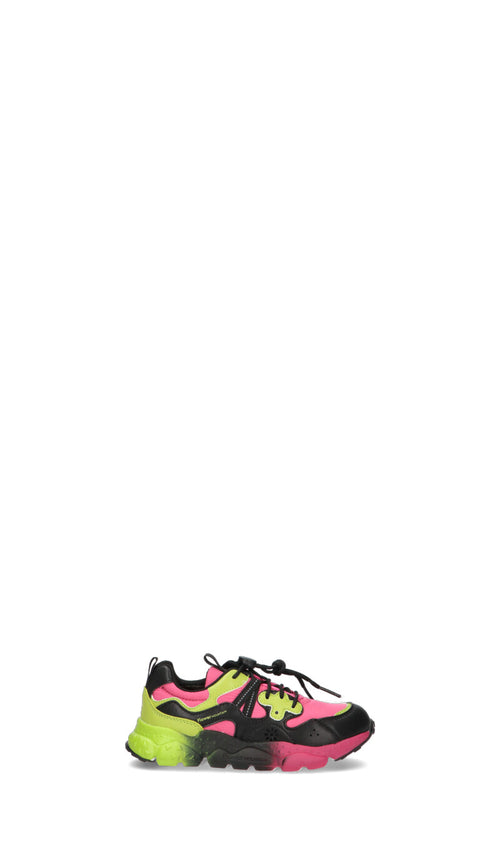 FLOWER MOUNTAIN by Naturino Sneaker bimba rosa/nera/verde