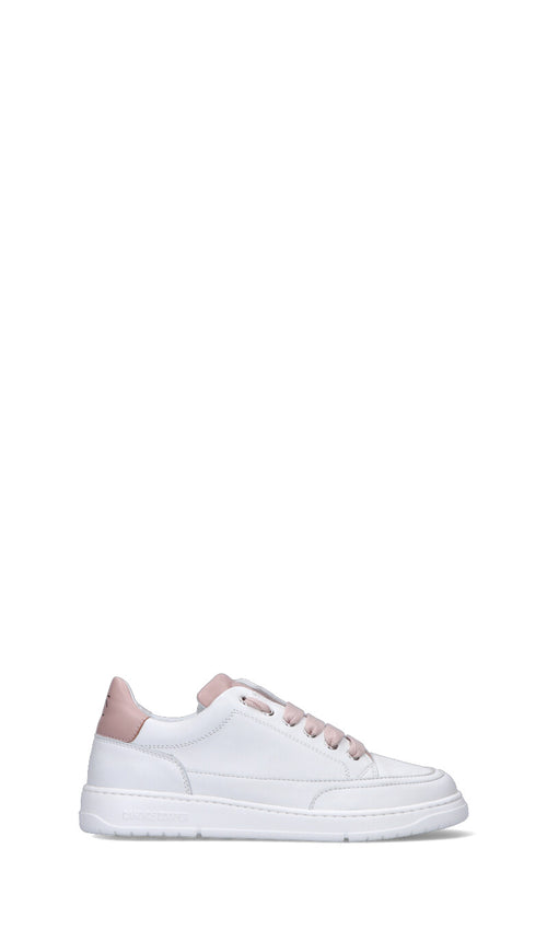 CANDICE COOPER. Sneaker donna bianca/rosa in pelle