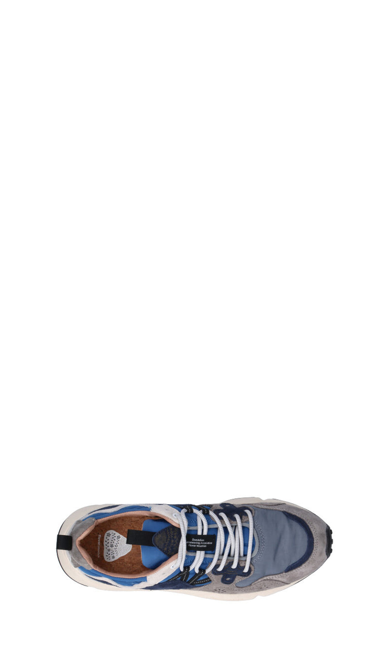 FLOWER MOUNTAIN Sneaker uomo grigia/blu in suede