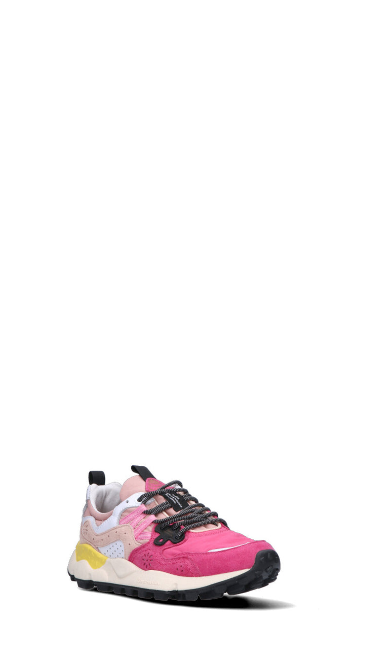 FLOWER MOUNTAIN Sneaker donna rosa in suede