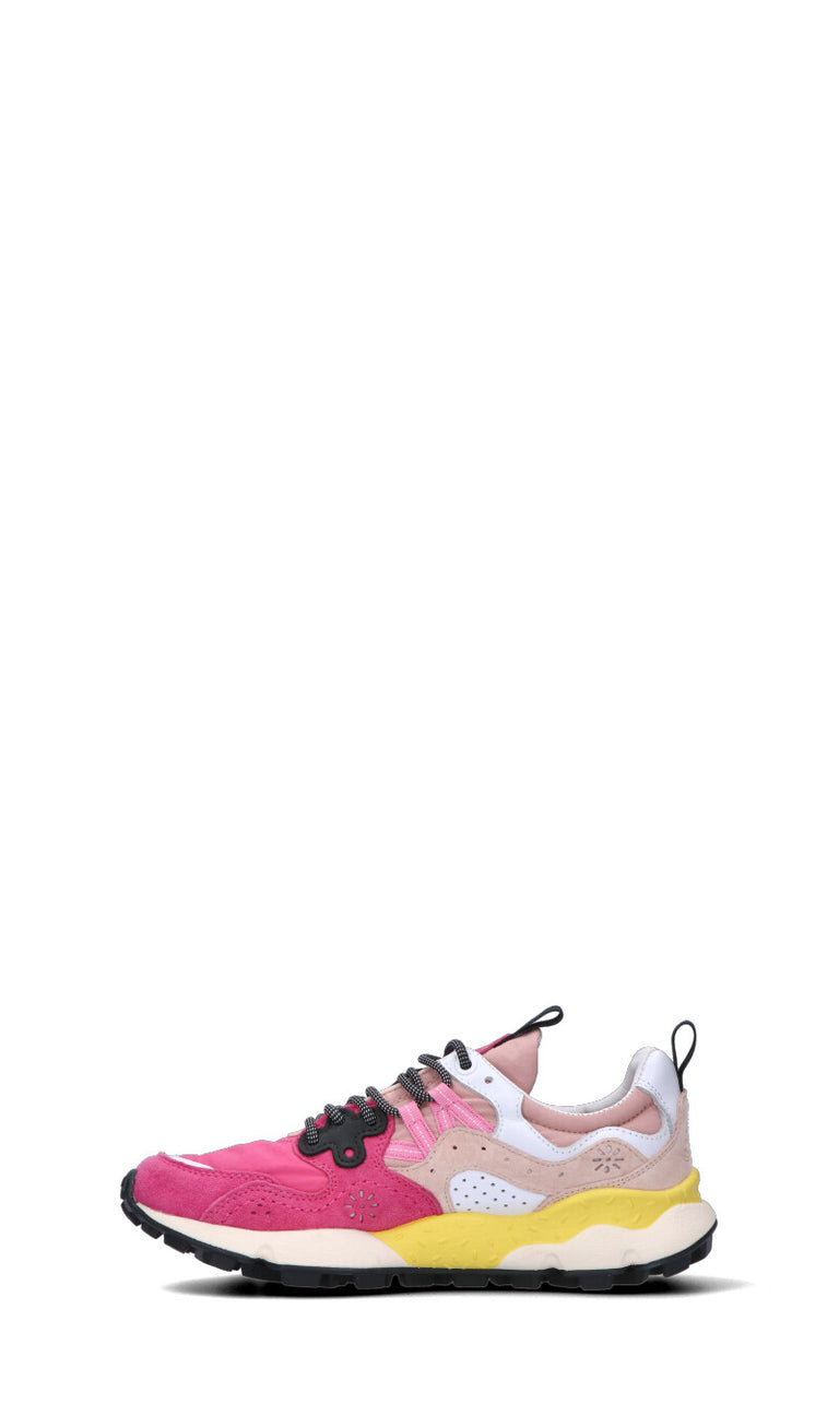 FLOWER MOUNTAIN Sneaker donna rosa in suede