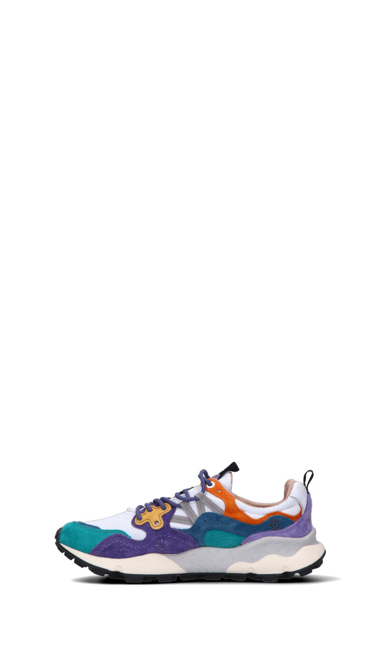 FLOWER MOUNTAIN Sneaker uomo verde/blu/arancione in suede