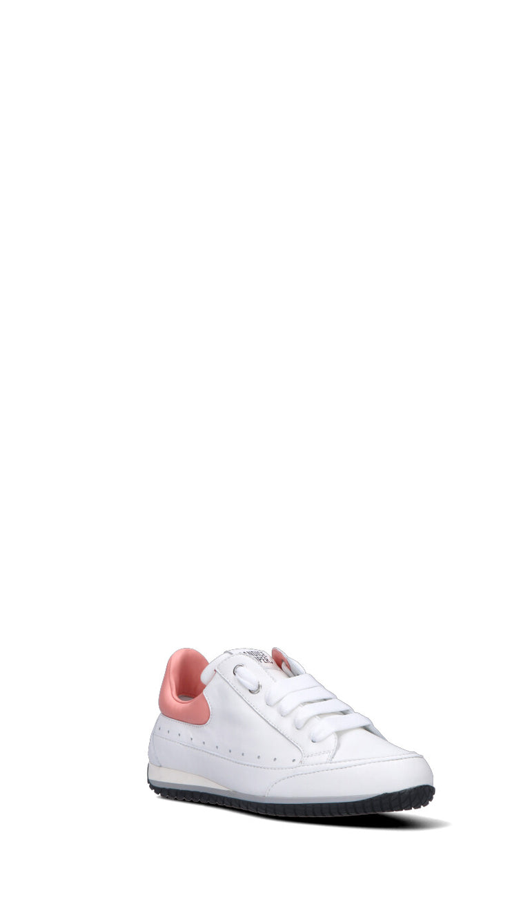 CANDICE COOPER. Sneaker donna bianca/rosa in pelle