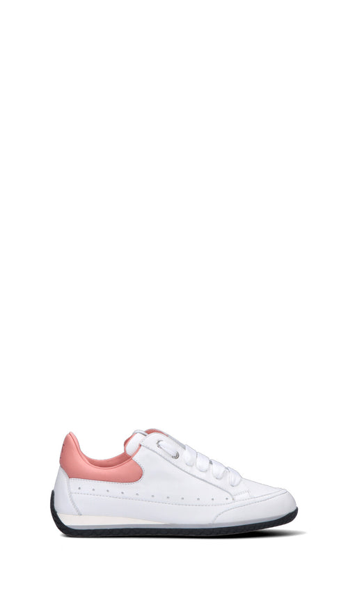 CANDICE COOPER. Sneaker donna bianca/rosa in pelle