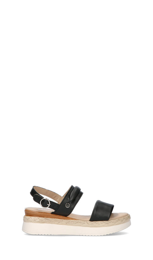 MELLUSO Sandalo donna nero in pelle