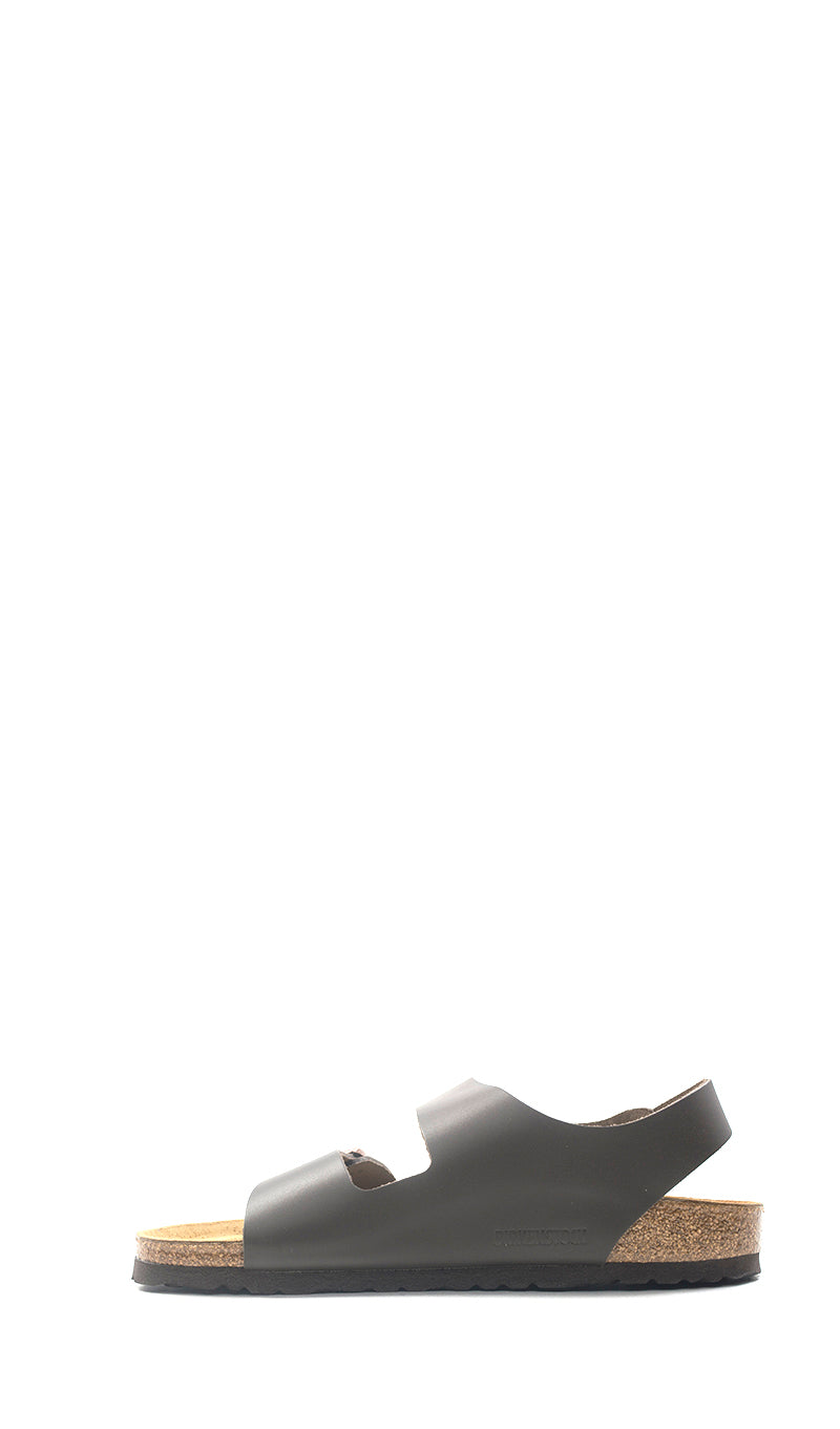 BIRKENSTOCK MILANO Sandalo uomo marrone in pelle