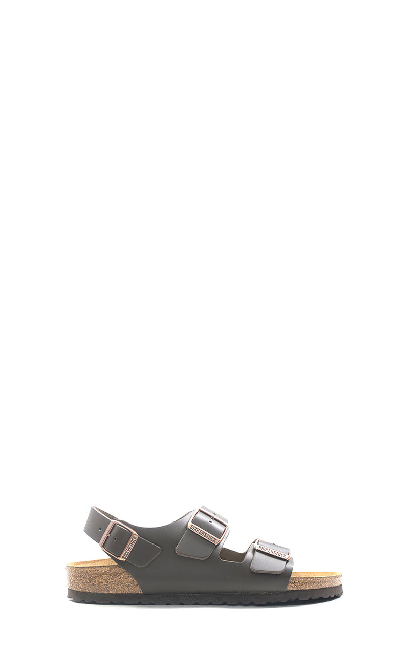 BIRKENSTOCK MILANO Sandalo uomo marrone in pelle