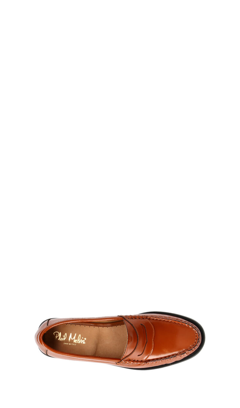 PHIL MELVIS Mocassino donna marrone in pelle