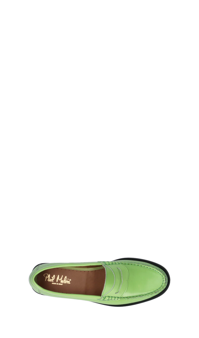 PHIL MELVIS Mocassino donna verde in pelle