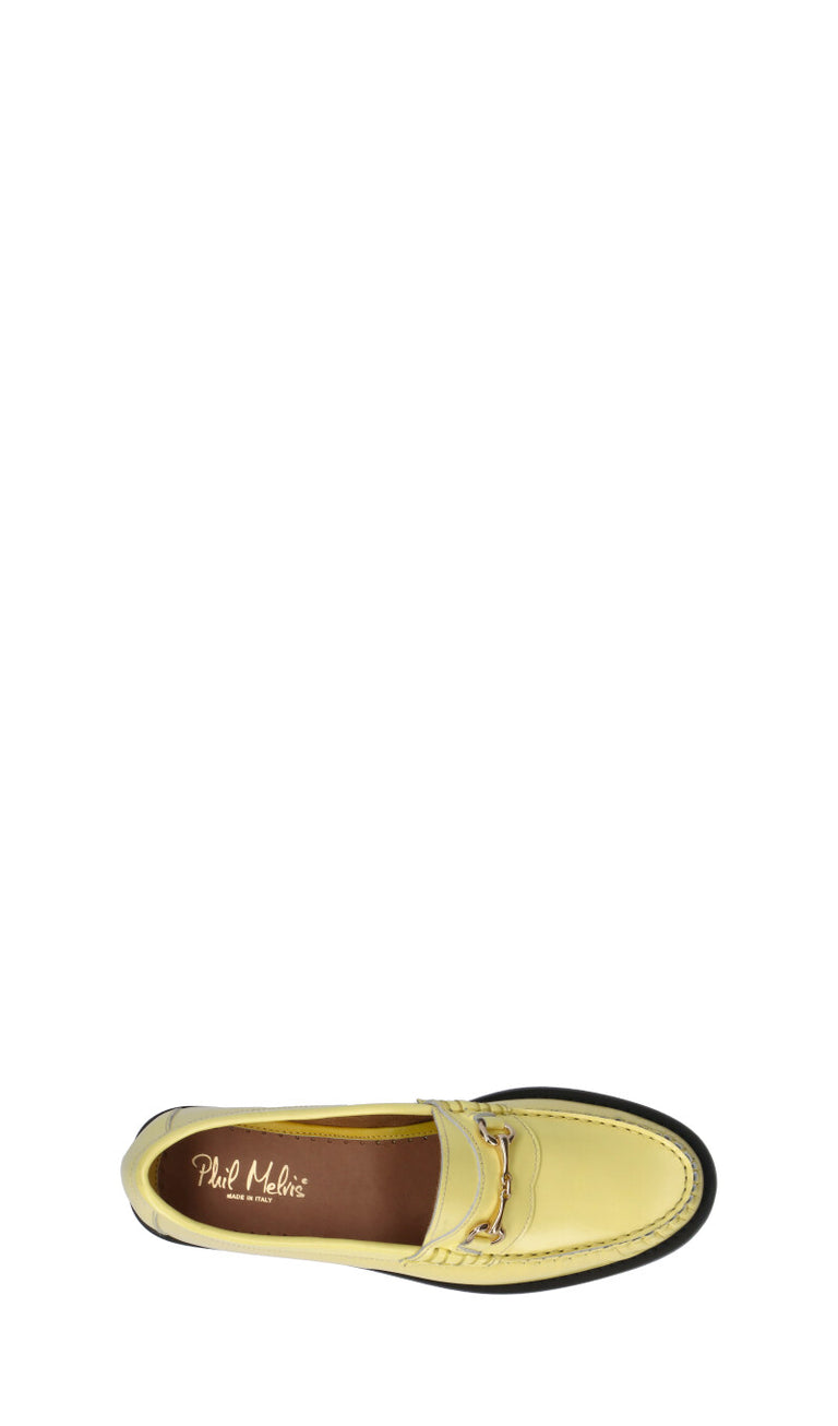 PHIL MELVIS Mocassino donna giallo in pelle