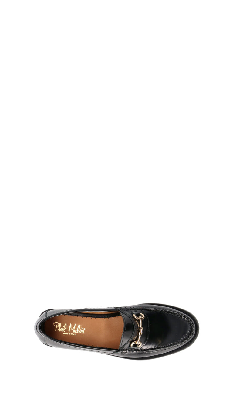 PHIL MELVIS Mocassino donna nero in pelle