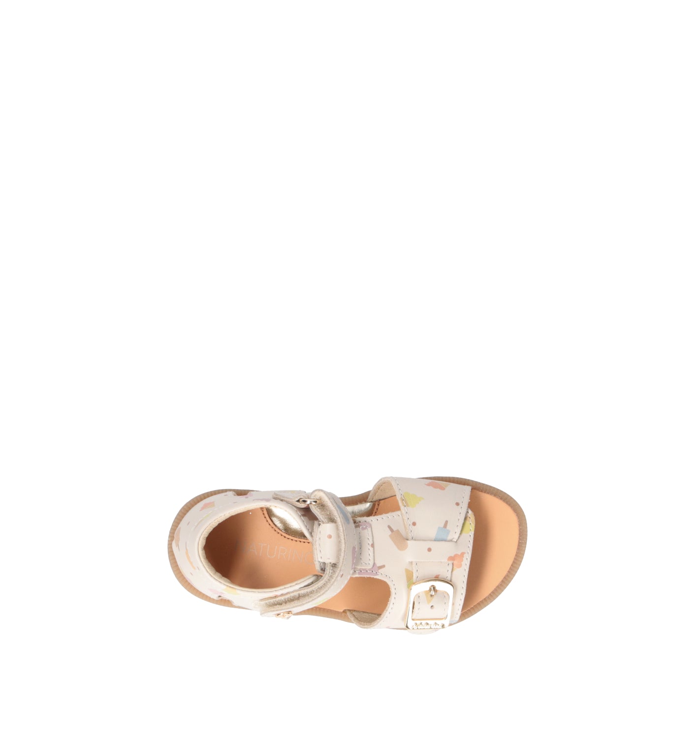 NATURINO Sandalo bimba beige in pelle