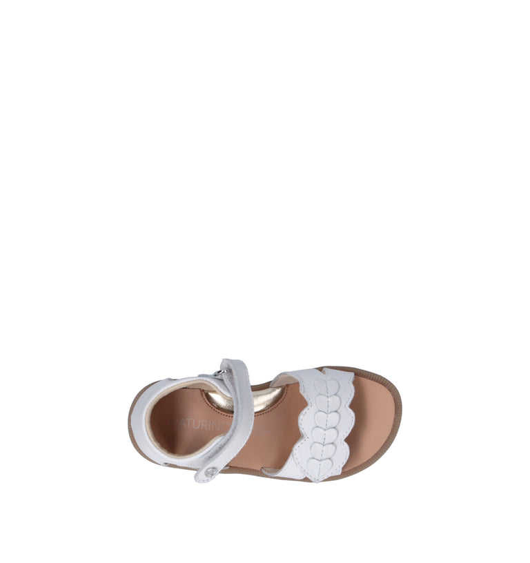 NATURINO Sandalo bimba bianco in pelle