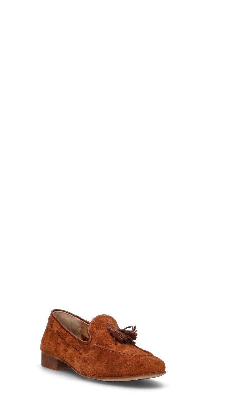 RABARBARO Mocassino donna marrone in suede