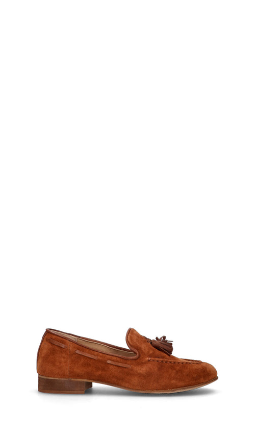 RABARBARO Mocassino donna marrone in suede