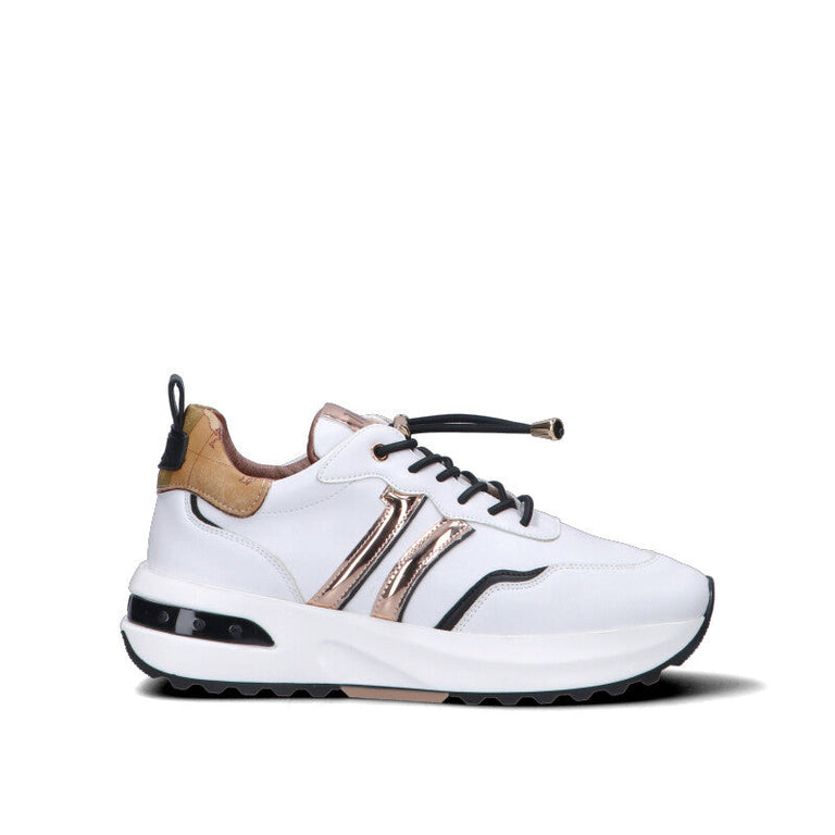 ALVIERO MARTINI Sneaker donna bianca/cuoio