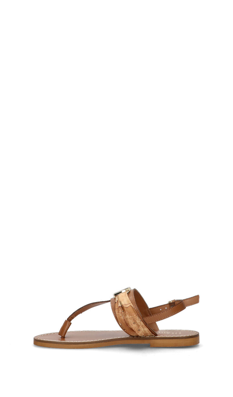 ALVIERO MARTINI Sandalo donna marrone in pelle