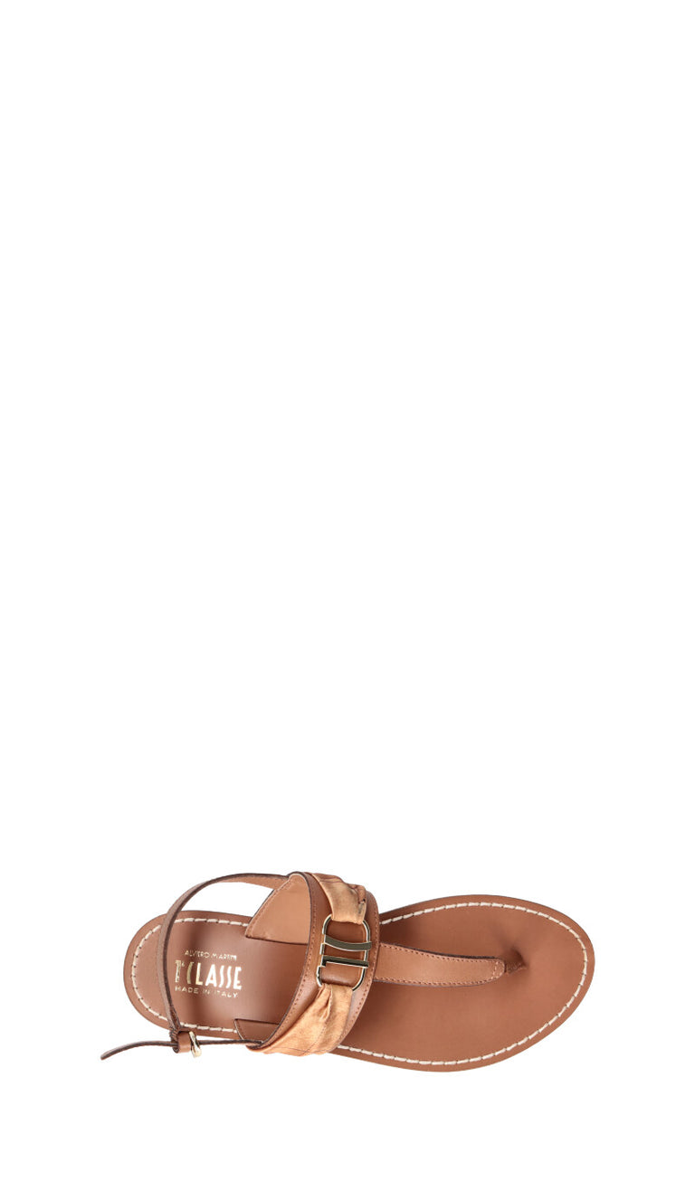 ALVIERO MARTINI Sandalo donna marrone in pelle