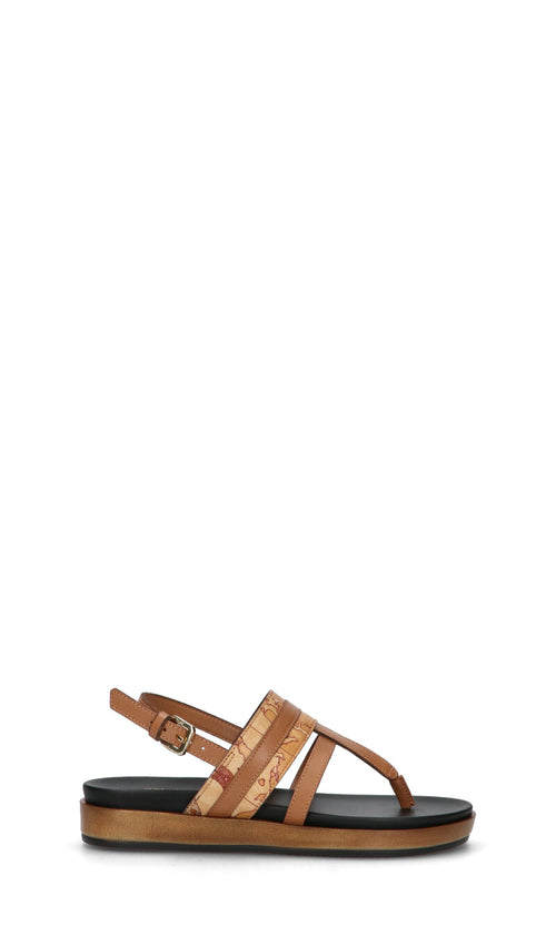 ALVIERO MARTINI Sandalo donna marrone in pelle