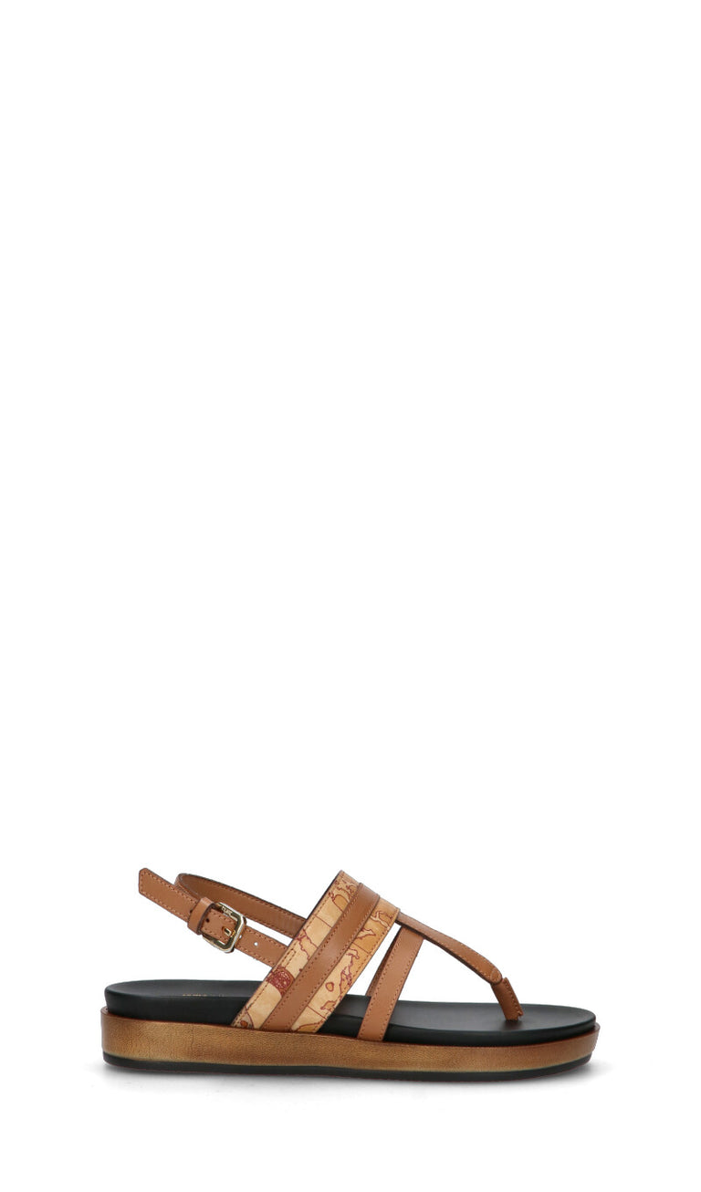 ALVIERO MARTINI Sandalo donna marrone in pelle
