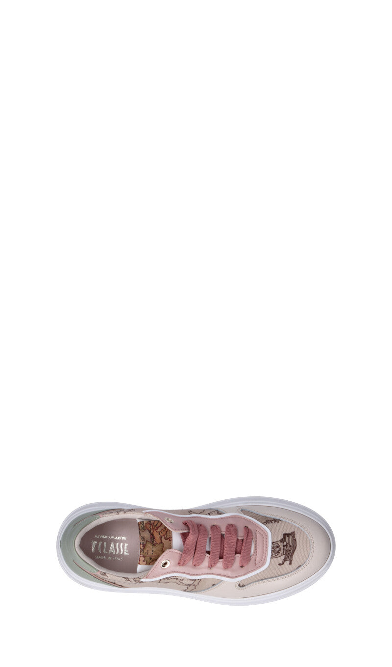 ALVIERO MARTINI Sneaker donna beige/panna/rosa/verde