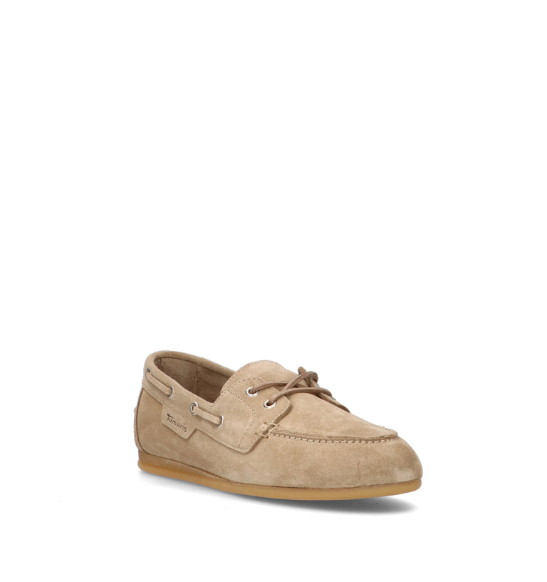 TAMARIS Scarpa barca donna taupe in suede