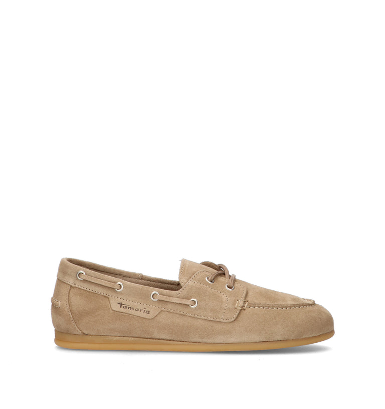 TAMARIS Scarpa barca donna taupe in suede