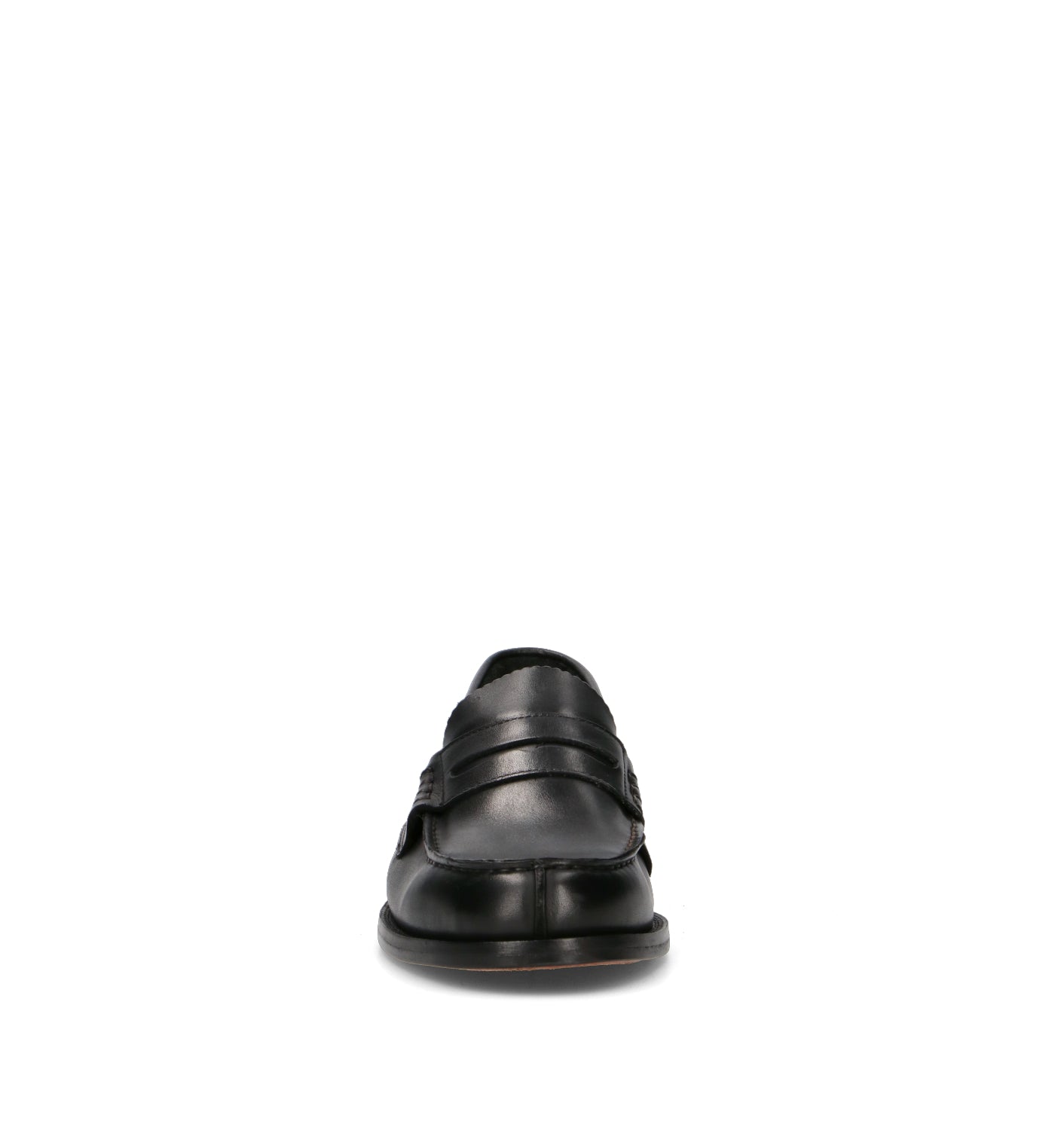 SAXONE Mocassino uomo nero in pelle