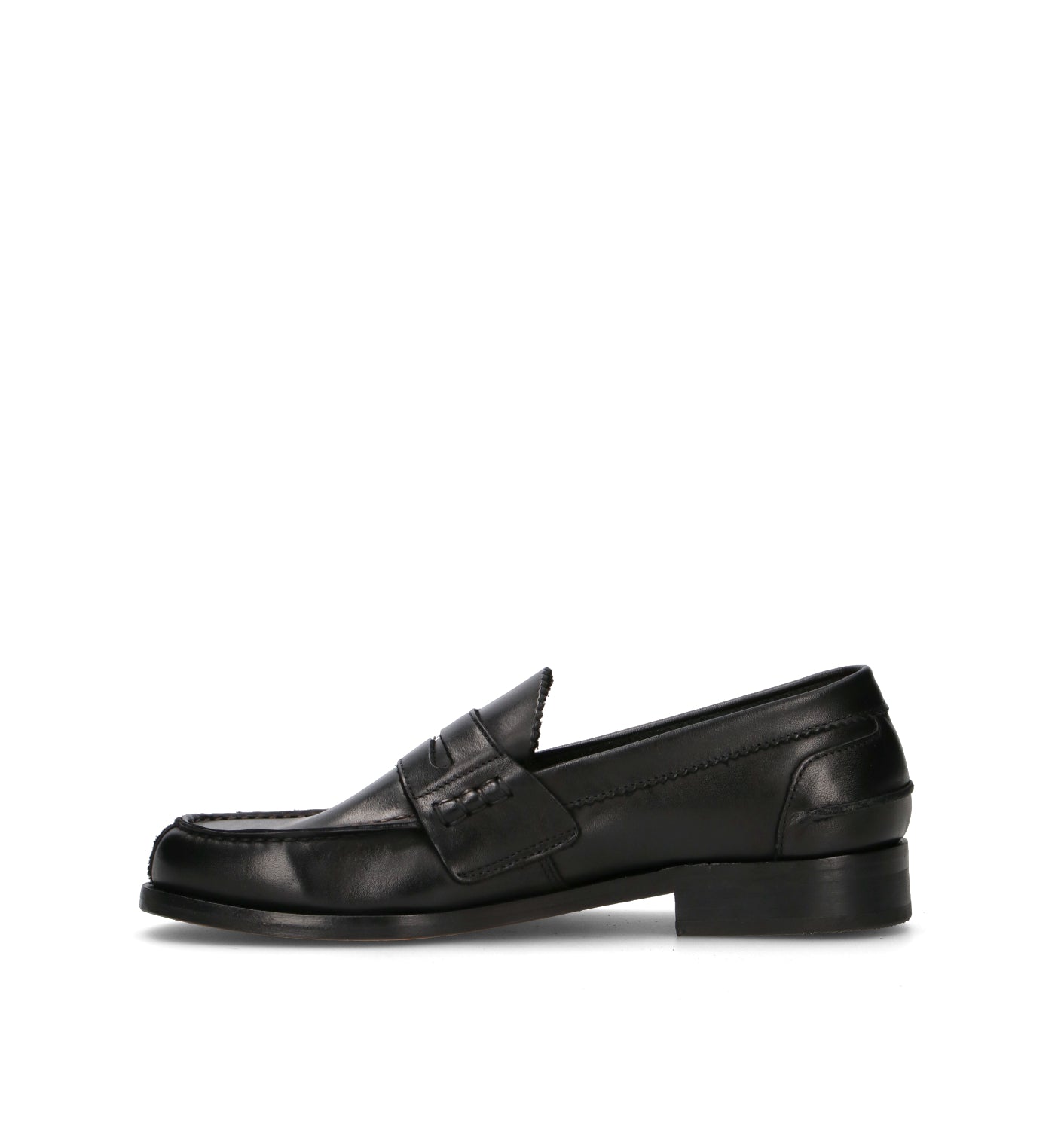 SAXONE Mocassino uomo nero in pelle