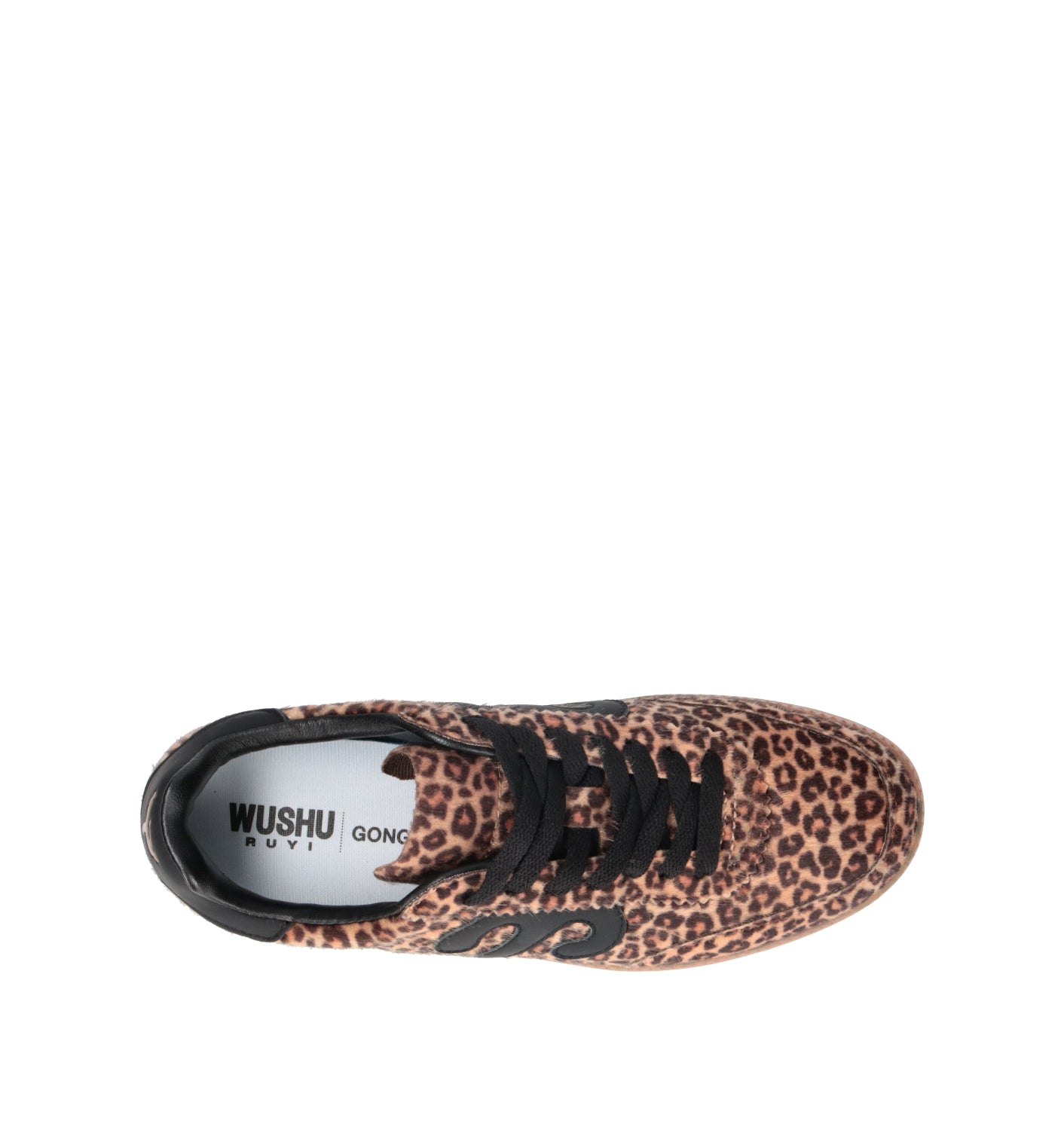 WUSHU Sneaker donna leopardato in cavallino