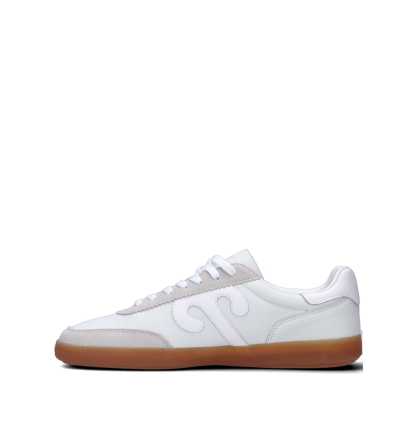 WUSHU Sneaker uomo bianca in pelle