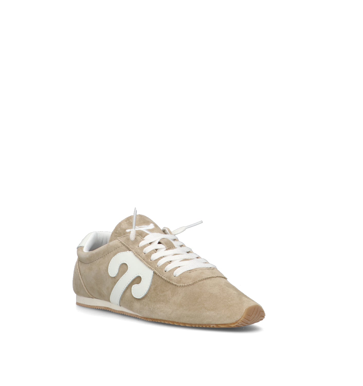 WUSHU Sneaker uomo beige in suede