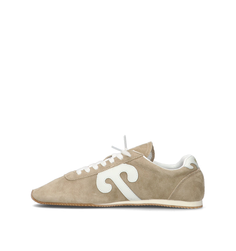 WUSHU Sneaker uomo beige in suede