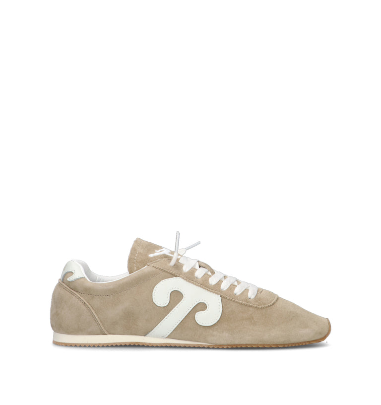 WUSHU Sneaker uomo beige in suede